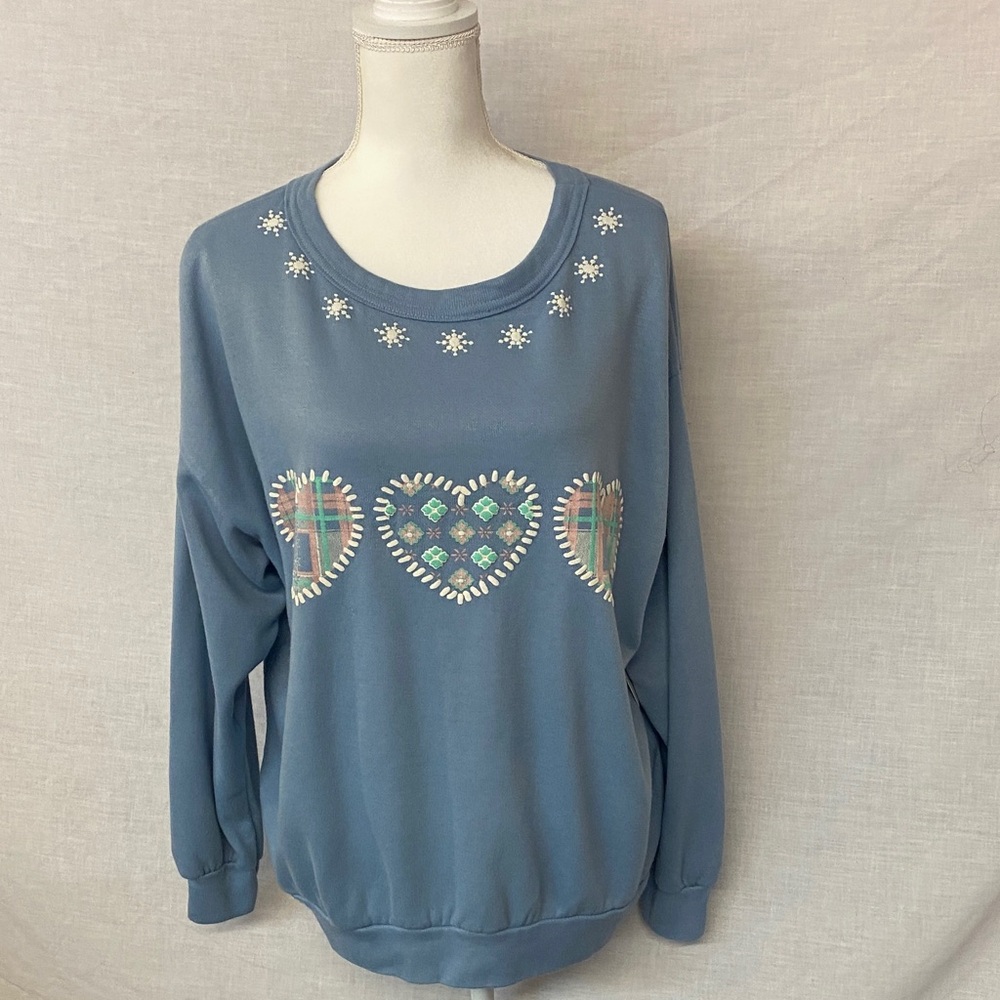 Vintage Blair Puffy Painted Heart Sweatshirt